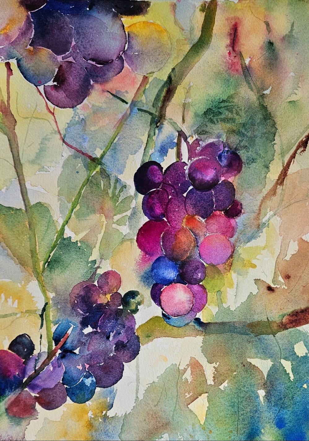 Harvest in the Hue - Watercolor painting