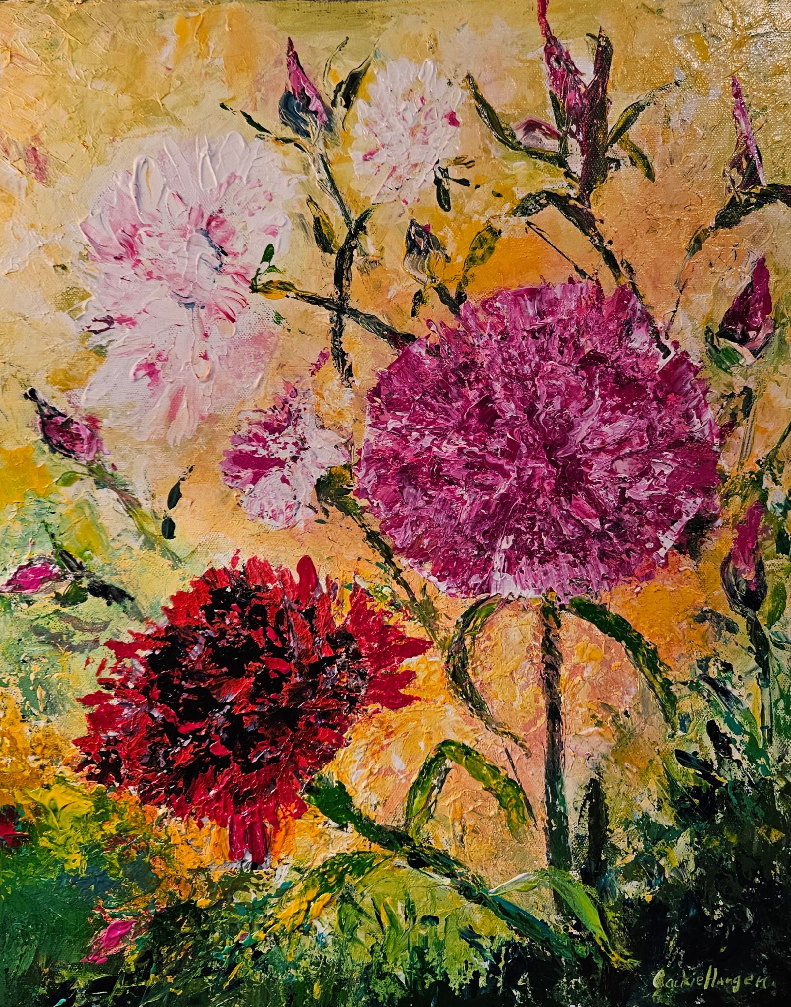 Layers of Summer - Acrylic with Palette Knife