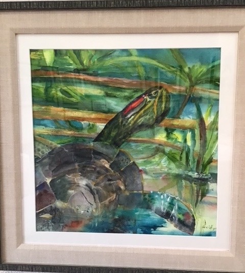 Red Eared Slider - Watercolor painting