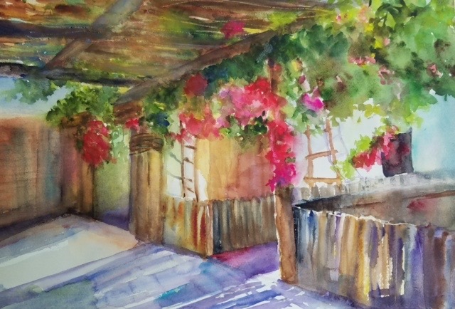 South of the Border - Watercolor painting